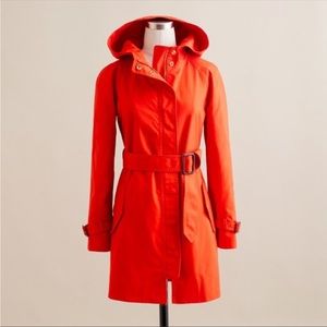 J. Crew Matinee Trench Coat Size 0 XS Burnt Orange Color